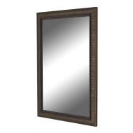 Hitchcock-Butterfield Reflections Textured Stylish Bronze Framed Wall Mirror, 24 x 60