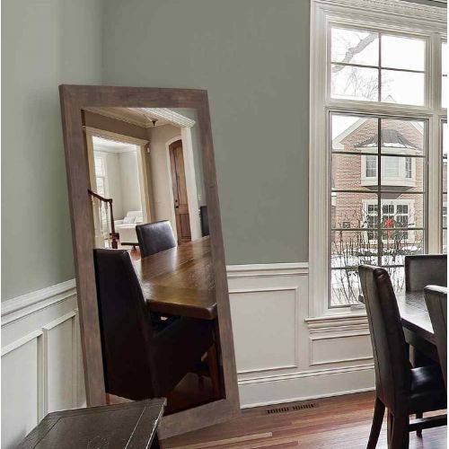  Hitchcock Butterfield Walnut Ridge Transitional Brown Framed Wall Mirror, 35.75 W x 45.75 H