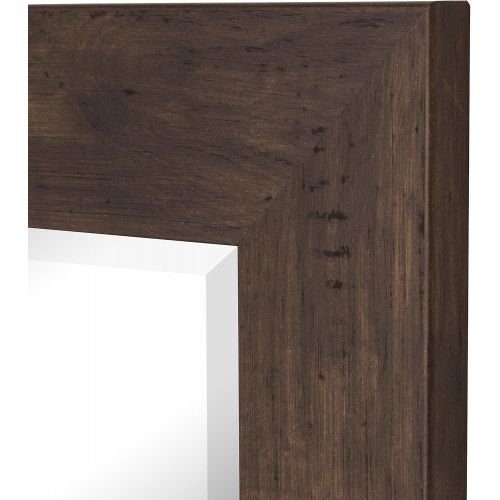  Hitchcock Butterfield Walnut Ridge Transitional Brown Framed Wall Mirror, 35.75 W x 45.75 H