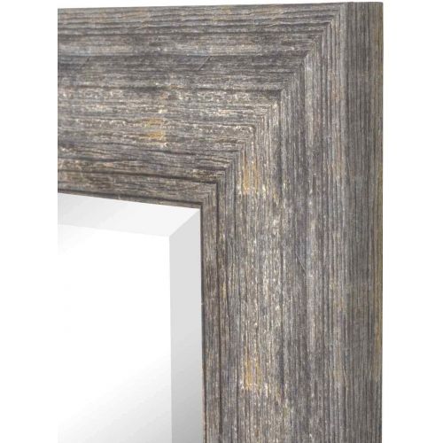  Hitchcock Butterfield Antique Weathered Grey Framed Coastal Wall Mirror, 29.75 W x 65.75 H, Gray