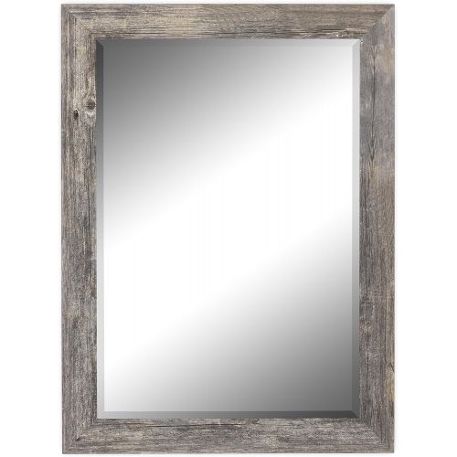  Hitchcock Butterfield Antique Weathered Grey Framed Coastal Wall Mirror, 29.75 W x 65.75 H, Gray