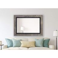 Hitchcock Butterfield Coastal III Rustic Gray and Black Framed Wall Mirror, 37.5 W x 47.5 H