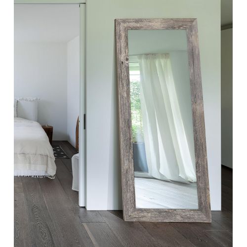  Hitchcock Butterfield Antique Weathered Grey Framed Coastal Wall Mirror, 26.75 W x 36.75 H, Gray