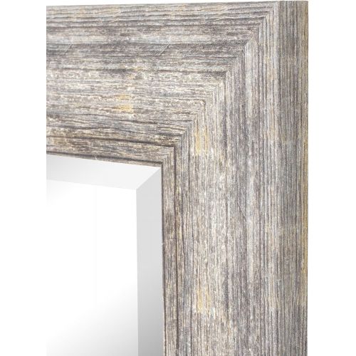  Hitchcock Butterfield Antique Weathered Grey Framed Coastal Wall Mirror, 26.75 W x 36.75 H, Gray