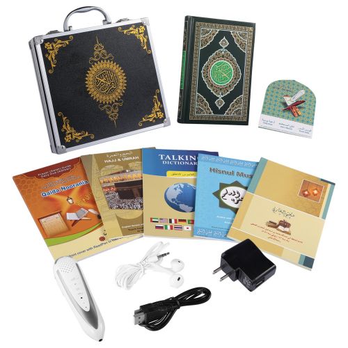  Hitopin Ramadan Digital Pen Quran Pen Exclusive Metal Box Word-by-Word Function for Kid and Arabic Learner Downloading Many Reciters and Languages Digital Quran Talking Pen 5 Small Books