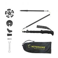 Hitorhike 1pc 5-Section Carbon Fiber Walking Stick Ultralight Collapsible Adjustable Trekking Pole 36-135cm 205g