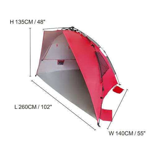  Hitorhike HITORHIKE Easy Up Beach Tent (red)