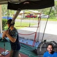 Baseball Net & Softball Net - Hitting/Pitching Net - Practice Batting Net Attaches and Hangs on Garage Door - Hitting Net Rolls Up for Storage - Baseball Training Equipment for Adults and Kids