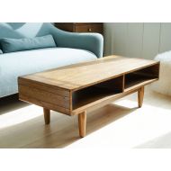 Hives and Honey Haven Home Dexter Mid-Century Coffee Table - Walnut - Rectangular Sofa Table