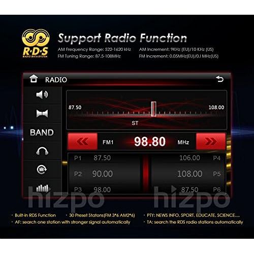  Hizpo hizpo In Dash CAR DVD Player Double Din 8 Touch Screen GPS Navigation Radio Bluetooth RDS SWC FM Fit for Toyota Camry Aurion 2007 2008 2009 2010 2011