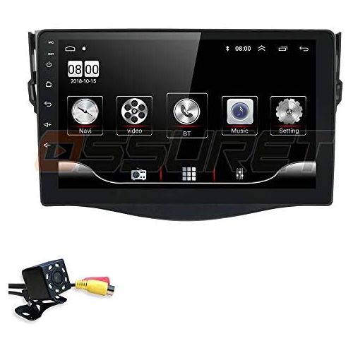  Hizpo hizpo in Dash Car DVD Player GPS Navigation Radio BT Stereo for Toyota RAV4 2006-2012 Reverse Camera