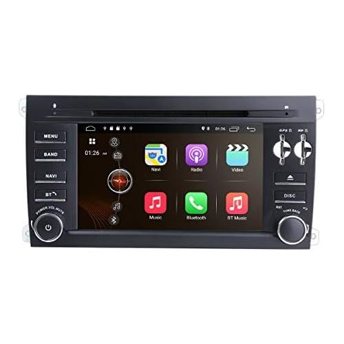  Hizpo hizpo Car DVD Player Radio Stereo in Dash GPS Sat Nav 7 HD Android 8.1 Quad Core Fit Porsche Cayenne2003 2004 2005 2006 2007 2008 2009 2010 Bluetooth WiFi 4G RDS Touch Screen
