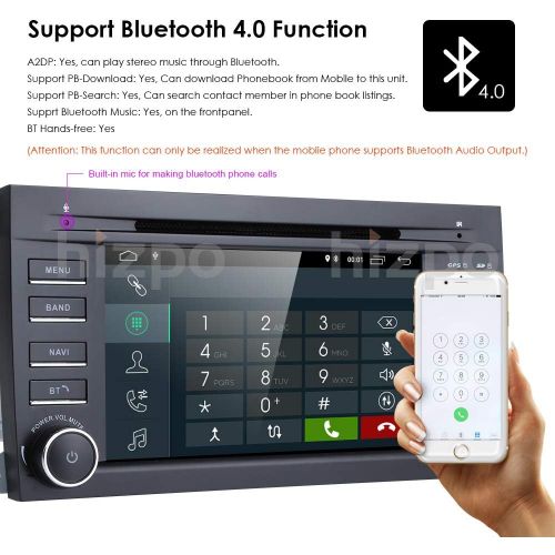  Hizpo hizpo Car DVD Player Radio Stereo in Dash GPS Sat Nav 7 HD Android 8.1 Quad Core Fit Porsche Cayenne2003 2004 2005 2006 2007 2008 2009 2010 Bluetooth WiFi 4G RDS Touch Screen