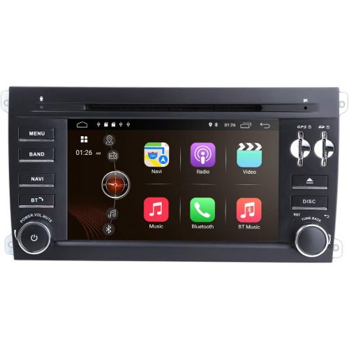  Hizpo hizpo Car DVD Player Radio Stereo in Dash GPS Sat Nav 7 HD Android 8.1 Quad Core Fit Porsche Cayenne2003 2004 2005 2006 2007 2008 2009 2010 Bluetooth WiFi 4G RDS Touch Screen