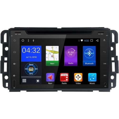  Hizpo WiFi Android 7.1 Octa-Core 7 Inch 2GB RAM + 32GB ROM Double Din Car DVD Player for GMC Chevy Silverado 1500 2012 GMC Sierra 2011 2010 with Can-Bus,Bluetooth,GPS,RDS,Radio