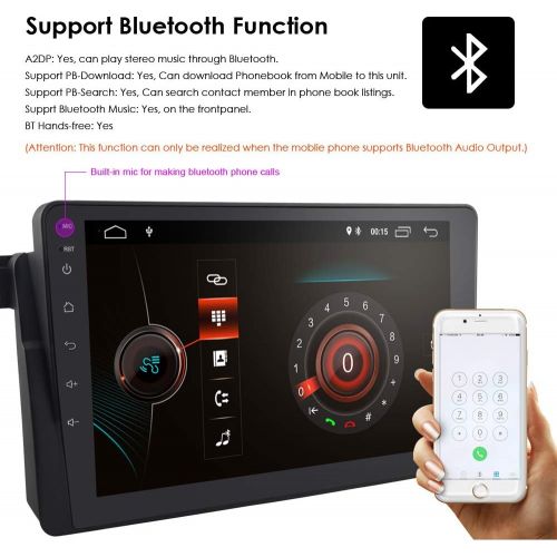  Hizpo hizpo Android 8.1 Single Din 9 Inch Car Radio in Dush Stereo Player GPS Multimedia Bluetooth 4.0 WiFi RDS Mirrorlink DAB+ DVR DTV OBD2 Sub Volume Control Fit F or BMW E46 3 Series
