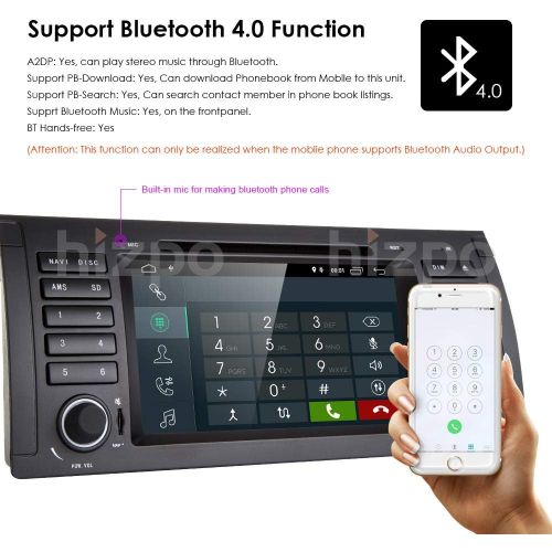  Hizpo hizpo Car DVD Player 7 Inch Android 8.1 OS 1 Din Car Stereo Video Receiver Radio GPS Navi WiFi Bluetooth Fit for BMW 5 E39 BMW X5 E53 BMW M5 1996 to 2003 BMW 7 Series