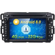 Hizpo Chevrolet Chevy Silverado GMC Hummer 7 Android 8.0 Octa Core 4G RAM 32G ROM HD Digital Multi-Touch Screen OBD2 DVR Car Stereo DVD Player Tire Pressure Monitoring WiFi