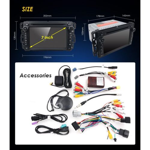  Hizpo Chevrolet Chevy Silverado GMC Hummer 7 Android 8.0 Octa Core 4G RAM 32G ROM HD Digital Multi-Touch Screen OBD2 DVR Car Stereo DVD Player Tire Pressure Monitoring WiFi