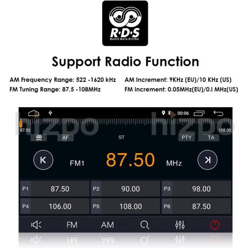  Hizpo hizpo Android 8.1 OS 9 Inch Car Radio Stereo Player Fit for BMW E46 3 Series 1998-2005 Support GPS Multimedia Bluetooth 4.0 WiFi RDS Mirrorlink DAB+ DVR DTV OBD2 Sub Volume Control