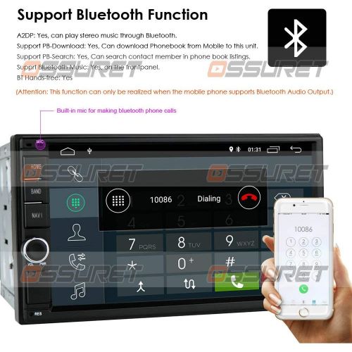  Hizpo Android 8.1 Double Din DVD Player Head Unit 2GB RAM 16GB ROM 7 inch 2 DIN Touch Screen Support GPS WiFi DAB+ AndroidiPhone Mirrolink Steering Wheel Control