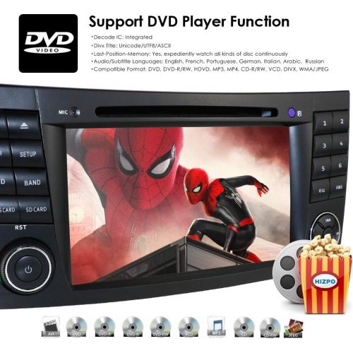  Hizpo hizpo 7 Inch Android 8.1 Car Stereo Radio DVD Player GPS Can-Bus Mirrorlink Bluetooth OBD2 Multi Touch Screen for Benz E-Class W211 CLS W219 CLK W209 G W463 CLS 350 CLS 500 CLS 55