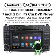 Hizpo Android 8.1 Quad Core Car in Dash DVD Player GPS Navigation for Mercedes-Benz W169 A150A160A170A180A200 W245 B160B170B180B200 W639 VitoViano W906 Sprinter 25003000 VW Craf