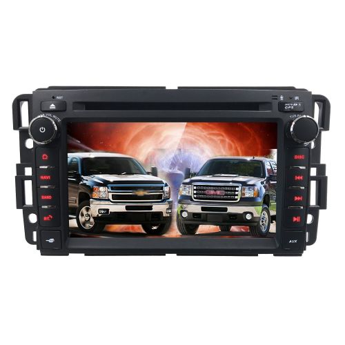  Hizpo Car Stereo DVD Player for GMC Chevy Silverado 1500 2012 GMC Sierra 2011 2010 7 inch Quad Core Double Din in Dash Touchscreen FMAM Radio Receiver Navigation Bluetooth