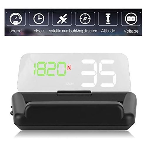  Hlyjoon Head Up Display (HUD) Universal Automatic 3.6 HD Headup Display GPS HUD Monitor Multifunction Projector T900 with Speed Digital Clock Overspeed Warning Mileage Measurement