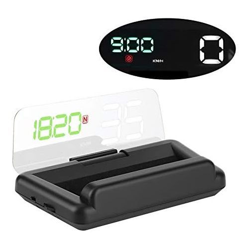  Hlyjoon Head Up Display (HUD) Universal Automatic 3.6 HD Headup Display GPS HUD Monitor Multifunction Projector T900 with Speed Digital Clock Overspeed Warning Mileage Measurement