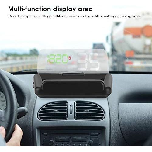  Hlyjoon Head Up Display (HUD) Universal Automatic 3.6 HD Headup Display GPS HUD Monitor Multifunction Projector T900 with Speed Digital Clock Overspeed Warning Mileage Measurement