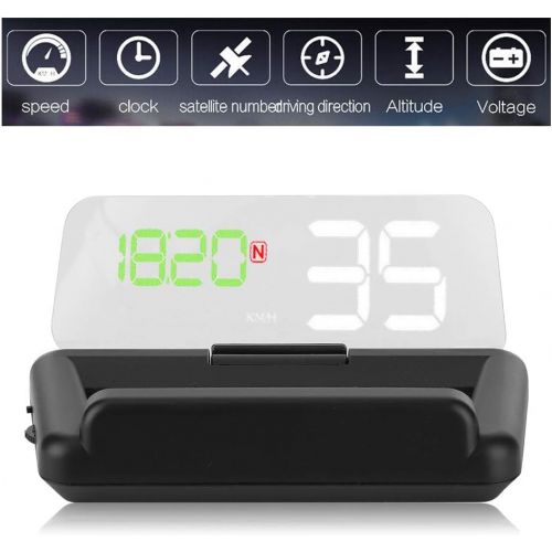  Hlyjoon Head Up Display (HUD) Universal Automatic 3.6 HD Headup Display GPS HUD Monitor Multifunction Projector T900 with Speed Digital Clock Overspeed Warning Mileage Measurement