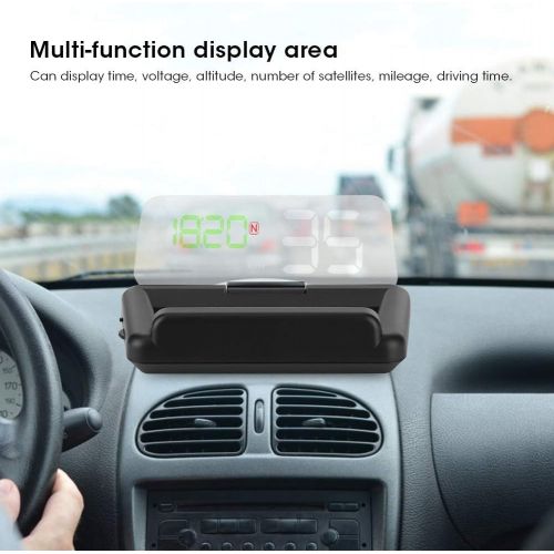  Hlyjoon Head Up Display (HUD) Universal Automatic 3.6 HD Headup Display GPS HUD Monitor Multifunction Projector T900 with Speed Digital Clock Overspeed Warning Mileage Measurement