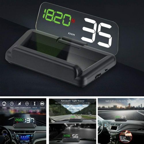  Hlyjoon Head Up Display (HUD) Universal Automatic 3.6 HD Headup Display GPS HUD Monitor Multifunction Projector T900 with Speed Digital Clock Overspeed Warning Mileage Measurement