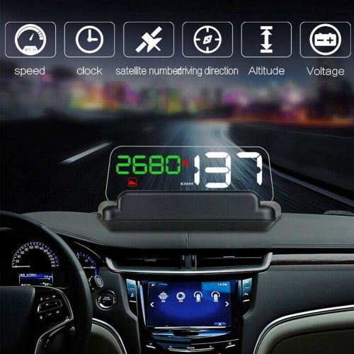  Hlyjoon Head Up Display (HUD) Universal Automatic 3.6 HD Headup Display GPS HUD Monitor Multifunction Projector T900 with Speed Digital Clock Overspeed Warning Mileage Measurement