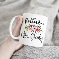 HmMugs Future Mrs Coffee Mug - Custom Mrs - Engagement Gift - Bride To Be - Future Wife Mug - Newly Engaged - Cute Coffee Mug