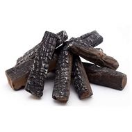 Hmleaf 8 Small Pieces Set Wood like Ceramic Fireplace Logs for Gas Ethanol,Fireplaces, Stoves, Firepits
