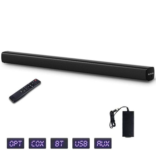  Hmovie 2.1 Channel Sound bar, 41 inch SoundBar for TV 90W Wired and Wireless Bluetooth Audio Home Theater Surround Speakers with 2 Tweeters, 2 Subwoofers, Optical, Coaxial,USB, Aux