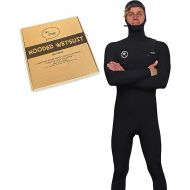 Ho Stevie! Men’s 5/4mm Hooded Surfing Wetsuit - Chest Zip Fullsuit with Hood - Warm Superstretch Neoprene w/GBS Seams