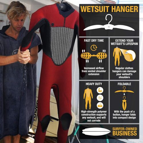  Ho Stevie! Wetsuit Hanger - Fast Dry Folding Vented Hanger for Surfing and Scuba Diving Wet Suits