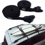 Ho Stevie! Surfboard Tie Down Straps (Pair) for Roof Rack Crossbars - Easy to Use - 'No Scratch' Silicone Buckle Covers Prevent Damage