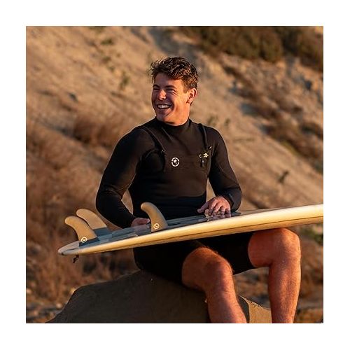  Ho Stevie! Men’s Long Sleeve Short Leg Surfing Springsuit - Chest Zip Spring Suit - Warm Superstretch 2mm Neoprene w/GBS Seams