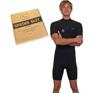 Ho Stevie! Men’s Short Sleeve Short Leg Surfing Springsuit - Chest Zip Spring Suit - Warm Superstretch 2mm Neoprene w/GBS Seams