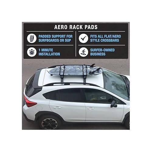  Ho Stevie! Surfboard/SUP Aero Roof Rack Pads (Set of 2 Pads, 28