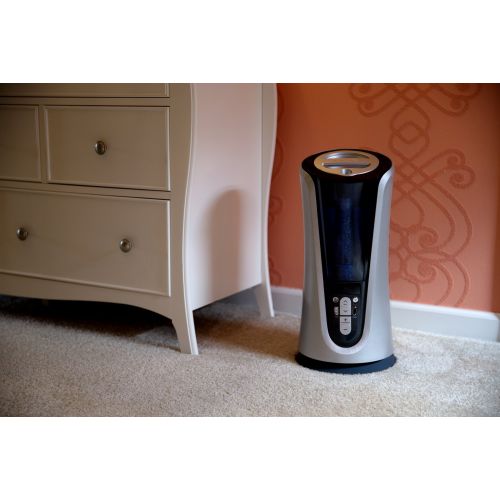  HoMedics Warm and Cool Mist Ultrasonic Tower Humidifier, UHE-WM85, Silver