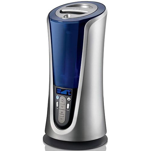  HoMedics Warm and Cool Mist Ultrasonic Tower Humidifier, UHE-WM85, Silver