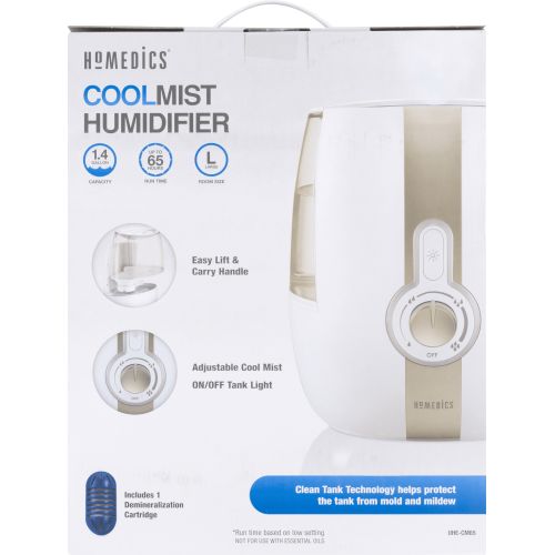  HoMedics Cool Mist Ultrasonic Humidifier, UHE-CM65