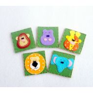 Hobbikki Memory game, memory box, travel toy,Activity toy, felt toy, memo, gift for baby, Montessori toy, quiet toy, fine motor