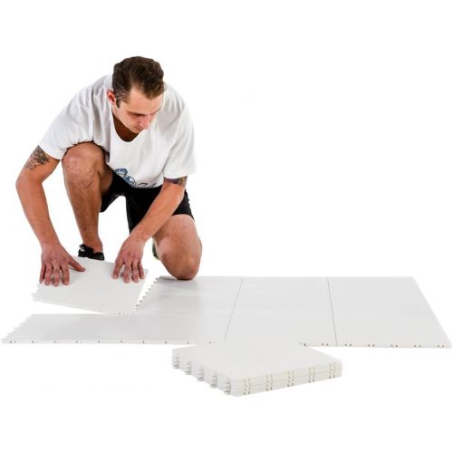  Hockey Revolution 8-Pack Dryland Flooring Tiles - Slick Interlocking Training Surface for Stickhandling, Shooting, Passing - Suitable for Indoor & Outdoor Use - 9.4 Square Feet