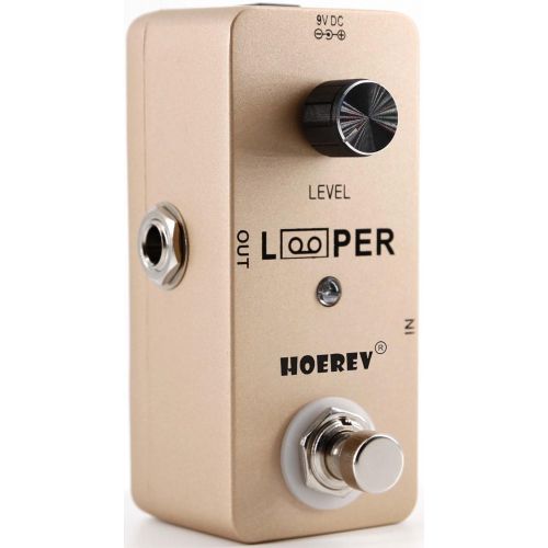  HOEREV Guitar Looper Effector Pedal, Color Golden: Musical Instruments
